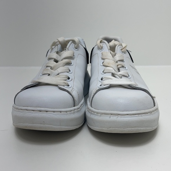 Sketchers Los Angeles street shoes white black rhinestones leather platform 8.5 - Picture 5 of 9